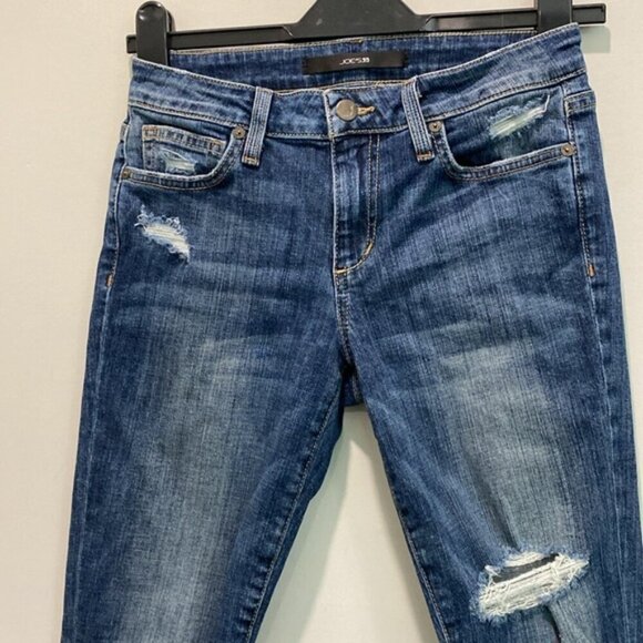 JOE'S THE SKINNY mid-Rise Distressed Skinny Jeans Size 26 - Picture 3 of 15